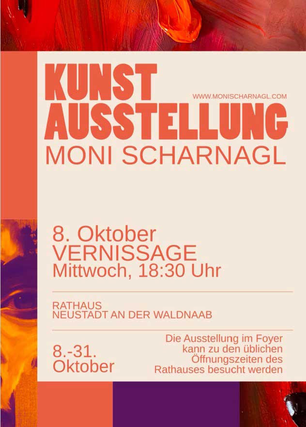 Kunstausstellung Moni Scharnagl Rathaus Neustadt Wn